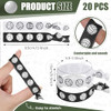 Hanaive 20 Pcs Volleyball Hair Ties No Crease Ribbon For Team Black White