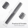3 Piece Carbon Fiber Salon Hairdressing Comb Set Fine Cutting Comb For Men And Women Heat Resistant Black Grey White