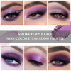 Oranot 9Colors Eye Shadow Palettes Makeup Dark Purple Plum Lavender Mauve Black Smoky Eyeshadow Palette For Older Women Natural Powde Eye