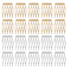 Qoaimu 20 Pack Hair Side Combs 5 Teeth Small Metal Crafting Diy Slide Combs For Fine Hair Bridal Wedding Veil Silver And Gold