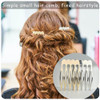 Qoaimu 20 Pack Hair Side Combs 5 Teeth Small Metal Crafting Diy Slide Combs For Fine Hair Bridal Wedding Veil Silver And Gold