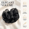 Squarezhenbo 1Pc Black Large Chiffon Claw Clip Hair Bow Large Size Fabric Ribbon Flower Rose For Women Clamps Accessories Clips Jaw Claw
