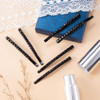 Isslly 12 Pcs Black Rhinestone Bobby Pins Sparkly Hair Pins For Women