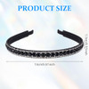 Hinzic Non Slip Rhinestone Headbands For Women Sparkling Crystal Hair Bands For Bridal Wedding Bling Diamond Hair Styling Clips Accessories