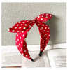 Deghew Red Polka Dot Bow Headbands Cute Bandana Hairband Halloween Costume 50S Hair Accessories For Women And Girls
