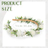 Korvishow White Flower Crown Hairband Rose Flower Headband For Women S Wedding Party Festival Decoration Hair Styling Accessory