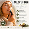 Beef Tallow Lip Balm 100 Percent Grass Fed And Organic Animal Based Skincare Carnivore Beauty Natural Hydrating 4 Pack Black
