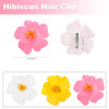 Tebiekoy 3Pcs Hawaiian Flower Hair Clips For Women Plumeria Hibiscus Hair Clip 3.5 Inch Artificial Flower Clips For Vacation Beach Party