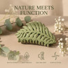 Green Hair Clamps Leaf Shaped Many Teeth Big Claw Clips Non Slip Leaves Hair Catch Barrette Jaw Clamp Hairpins For Women Girls Thin Thick