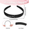 2Pcs Headbands For Women Girls Satin Black Headband Women Plain Wide Hair Band Hoops Fashion Elastic Solid Hairband Accessories For Mothers