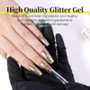 Nxj Infilila Gold Glitter Gel Nail Polish Reflective Shimmer Gold Gel Liner