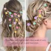 Yission 20 Pcs Mini Colorful Flower Hair Clips For Girls And Women Cute Flower Hair Pins And Barrettes For Wedding And Bridal Hair