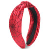 Hifanmm Halloween Headband For Women Girls Black Spider Web Hair Band Wide Top Knot Red Hair Accessories Non Slip Headband Funny Halloween