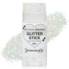 Paminify Rainbow White Hair Glitter Stick For Kids Halloween Mermaid Costume Body Face Glitter Singer Concert Cosplay Glitter Makeup