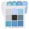 Wantuoluo Light Blue Eyeshadow Palette Matte And Shimmer Glitter Blue Shadow For Eye Makeup High Pigmented White Gray Black Green Powder