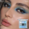 Wantuoluo Light Blue Eyeshadow Palette Matte And Shimmer Glitter Blue Shadow For Eye Makeup High Pigmented White Gray Black Green Powder