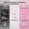 Pre Inked Eyebrow Mapping String 3Pcs 32.8Ft Microblading String Measurement 15Ml Eyebrow Thread Line Tool Mapping Kit For Eyebrow Designers