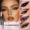 Ucanbe Black Eyeliner Pencil Dual Ended Liquid Eye Liner Plus Gel Eyeliner 2 In 1 Highly Pigmented And Quick Drying Waterproof And Long