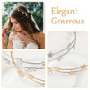 Peovlvn 2 Pcs Star Headbands For Women Gold And Silver Star Headband Sparkly Star Crown Headpiece Metal Headband Bridal Elastic Hair Hoop