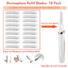 18 Pcs Replacement Blades For Finishing Touch Flawless Dermaplane Glo Sonic Vibrating Facial Exfoliator Replacement Heads Only Specific For