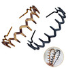 Ymclub Igzag Headband Stylish Zig Zag Headbands For Women And Men Perfect For Sports And Daily Wear 2 Black Plus 2 Brown