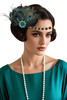 Babeyond Flapper Headpiece For Women 1920S Headband Roaring 20S Great Gatsby Accessories Rhinestone Feather Hair Clip