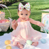 Yanjie Easter Hairbands Baby Girl Headbands Pink Baby Headband Cheer Bows Egg Carrots Print Nylon Hairbands Bows Infant Easter Hair