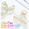 Bartosi Pearl Claw Clips Small Gold Hair Clips Rhinestone Hair Claw Clips Sparkly Hair Accessories For Women And Girls Pack Of 2