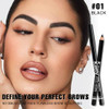 Wantuoluo Black Eyebrow Pencils For Women With Sharpener 6Pcs Hard Core Wooden Eye Brow Eye Liner Pencils For Beginner Makeup Waterproof And