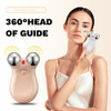 Facial Massage Roller Device Dual Head Design With Led Light Therapy Electric Beauty Tool For Skin Care White