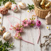 Esumun Easter Bunny Flower Headband Long Ear Hairband For Baby Girls Toddlers Kids Children