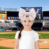 Oneninedream Baseball Baby Bows Headbands Game Day Hair Bow High Stretchy Soft Nylon Headbands Handmade Hairbands With Bows Hair Accessories