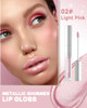 Silver Metallic Glitter Lipstick Goth Frosted Shimmer Lip Gloss For Women