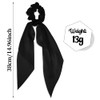 Mabor 2 Pcs Knotted Bow Satin Hair Scarf Scrunchies With Tail Hair Scrunchies Elastic Hair Scarf Ribbon Ponytail Holder For Women And Girls