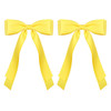 5.5In Yellow Hair Bow Clips Long Tail Silky Satin Polyester Ribbon Bowknot Barrettes Alligator Hairpins For Teens Girls Women Summer Easter