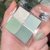 Guantian Matte Light Sage Green Eye Shadow Makeup Palette 4 Colors Matte Glitter Highly Pigmented Mint And Seafoam Green Waterproof
