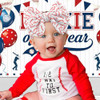 Yanjie 7 Baseball Hair Bow For Baby Girls Toddler Newborn Infant Headbands Softball Hair Accessories White Bows For Baseball Baby Outfits