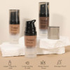 3D Eyebrow Gel Kit With Brush Smudge Proof Waterproof Long Lasting Eyebrow Gel With Eyebrow Stencils For Shaping 02 Dark Brown