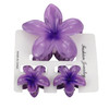 Aacehlh Flower Hair Claw Clip Set 1 Pc Large And 2 Pcs Small Hawaiian Plumeria Claw Clips Beach Tropical Hair Accessories For Women Purple