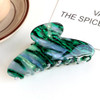 Wenlly Large Tortoise Shell Claw Clip Marble Non Slip Strong Hair Barrettes 4.1 Inch Cellulose Acetate Hair Claw Clips Green