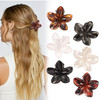 Cubaco 6Pcs Small Flower Hair Clips For Women 1.57 Inch Hawaiian Flower Hair Claw Clips Cute Hair Clips For Women Decorative Accessories For
