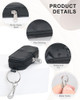 Meiiy Lip Balm Holder Chapstick Holder Keychain Fashion Pu Leather Lipstick Pouch Lip Gloss Holder With Hook Black