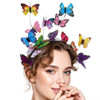 Ciatbyyj Butterfly Headband Fascinators For Women Crazy Hair Day Accessories For Girls Fascinators Hats For Women Random Colorful Butterfly