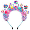Nvenf Candy Headband For Women Girls Colorful Pom Pom Lollipop Headbands Candyland Costume Outfits Candy Accessories Birthday Party Favors