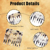 6 Pcs French Hair Side Combs For Women Bun Small Twist Hair Decorative Strong Hold Clips For Women Bun Brown Black White