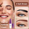 2Pcs Dark Brown Peel Off Eyebrow Tattoo Gel Easy Peel Off Eyebrow Gel