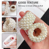 3 Pcs Pearl Hair Ties Small Elastic Scrunchie Stretch Ponytail Holders Beaded Mini Stretchy Hair Bands Elegant Stylish Bead Hair Rope Fancy