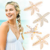 4Pcs Starfish Hair Clips For Halloween Outfits Pearl Hair Barrette