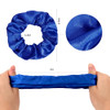 Semato 20 Pcs Royal Blue Satin Scrunchies Bridesmaid Proposal Gifts Hair Ties Scrunchies For Women Girls Bachelorette Party Favors