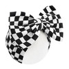 Yanjie 7 Checkered Bow For Baby Girl Racing Bows Plaid Headbands For Newborns Infants Toddlers Two Fast Birthday Girls Hair Accessories